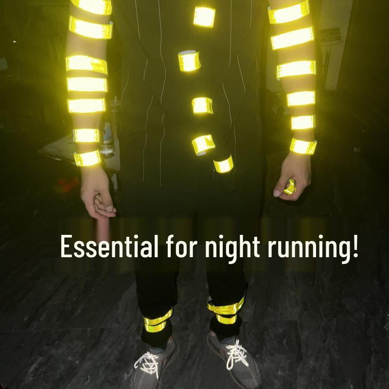 30cm Ultra-Long Reflective Snap Bracelet: Safety Toy for Night Cycling & Children's Decoration