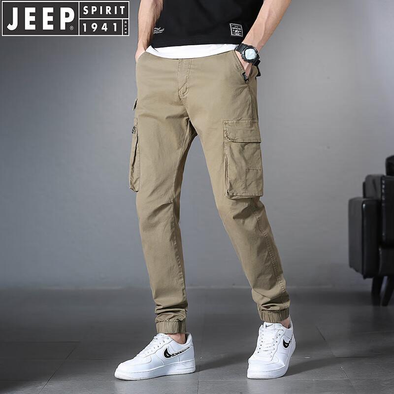 JEEP SPIRIT Men s Loose Fit Multi-Pocket Cargo Pants 29