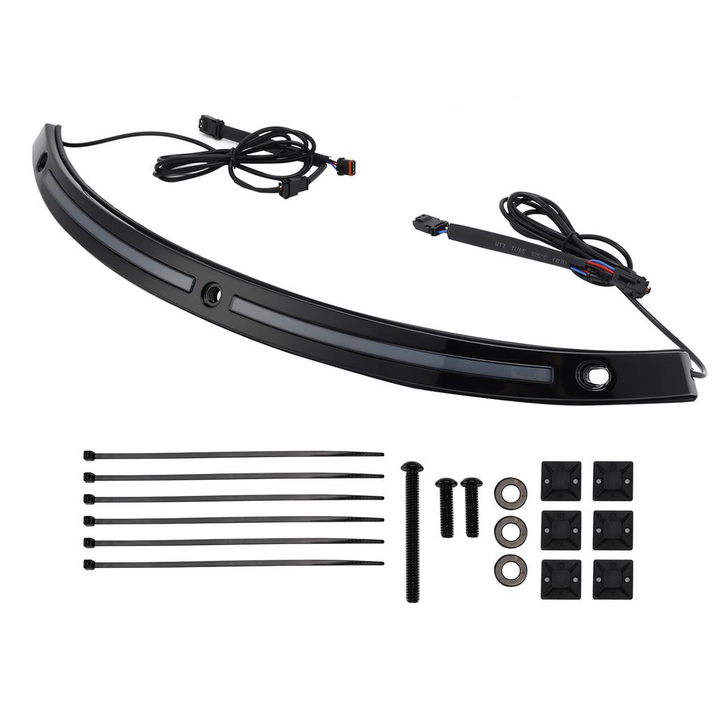 LED Running Turn Signal Light Windshield Trim for Harley 2014+ Electra Glide Black