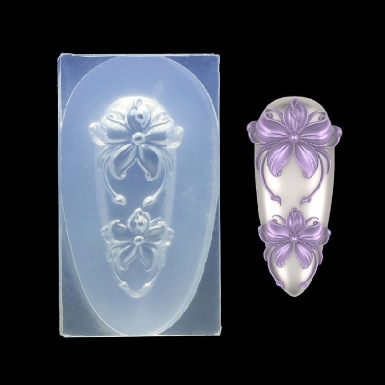Silicone Nail Art Molds Flower Animal Cloud  Antler Pattern 3d Nail Carving Mold Silicone Nail Carving Mold Enduring