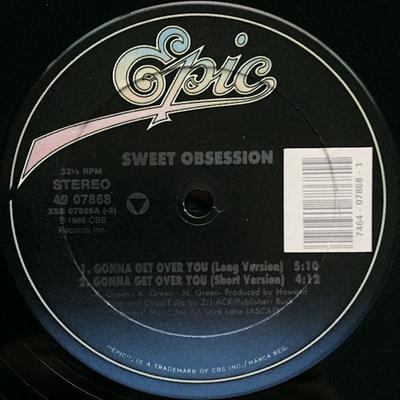 12inch Record SWEET OBSESSION - Gonna Get Over You 4907868 Epic 1988 US Soul/Funk Used