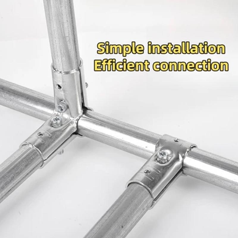 Tube Connector 25mm Structural Pipe Metal Joiner 5pcs 10pcs for Workshop Furniture Home Storage System Easy Setup Durable