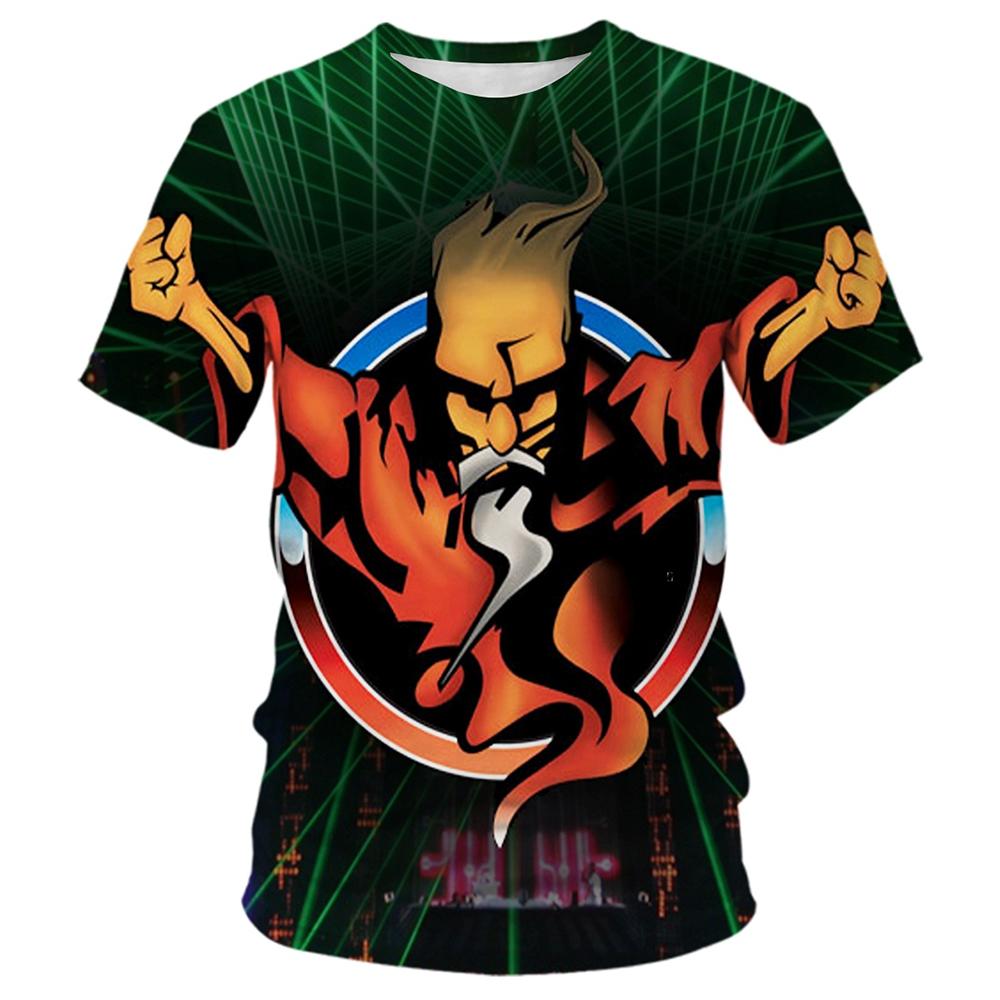 Summer fashion trend men's 3D printed printed personalized cool patterns casual comfortable short sleeved T-shirt
