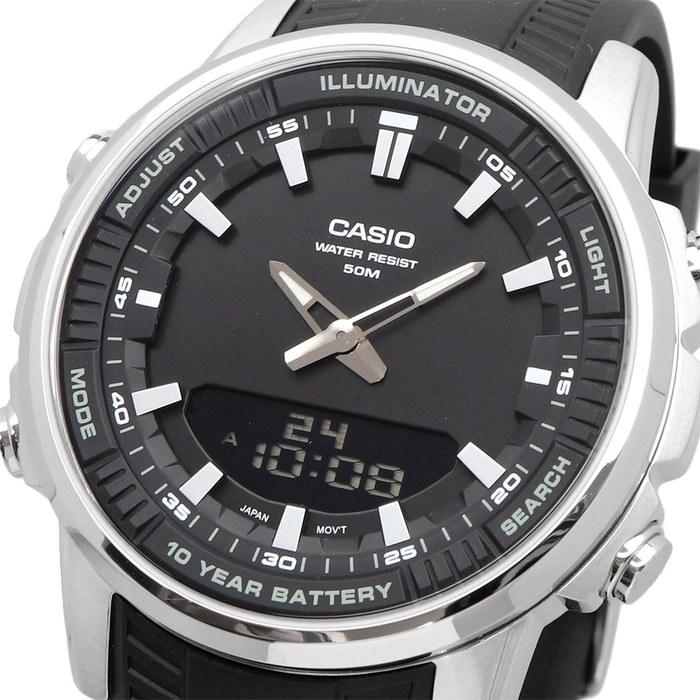 Casio World Time Analog-Digital Quartz Men's Watch AMW-880-1AV Black