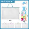 A2 Zipper File Bags Mesh Portfolio Art Supply Bag Water Proof Plastic Folder with Handle for Posters Drawings School