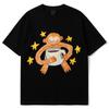 Cute Monkey Coffee Mug Hand Drawn Aesthetic Graphic Tee Shirt