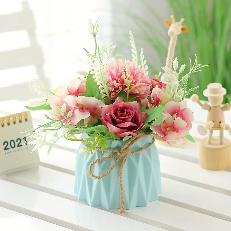 Indoor Artificial Flower Bouquet Decor for Office or Living Room