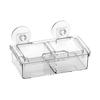 Transparent Suction Cup Reptiles Feeders Plastic Anti-Escape Food Bowl Reptile Drinker Bowl  Snakes