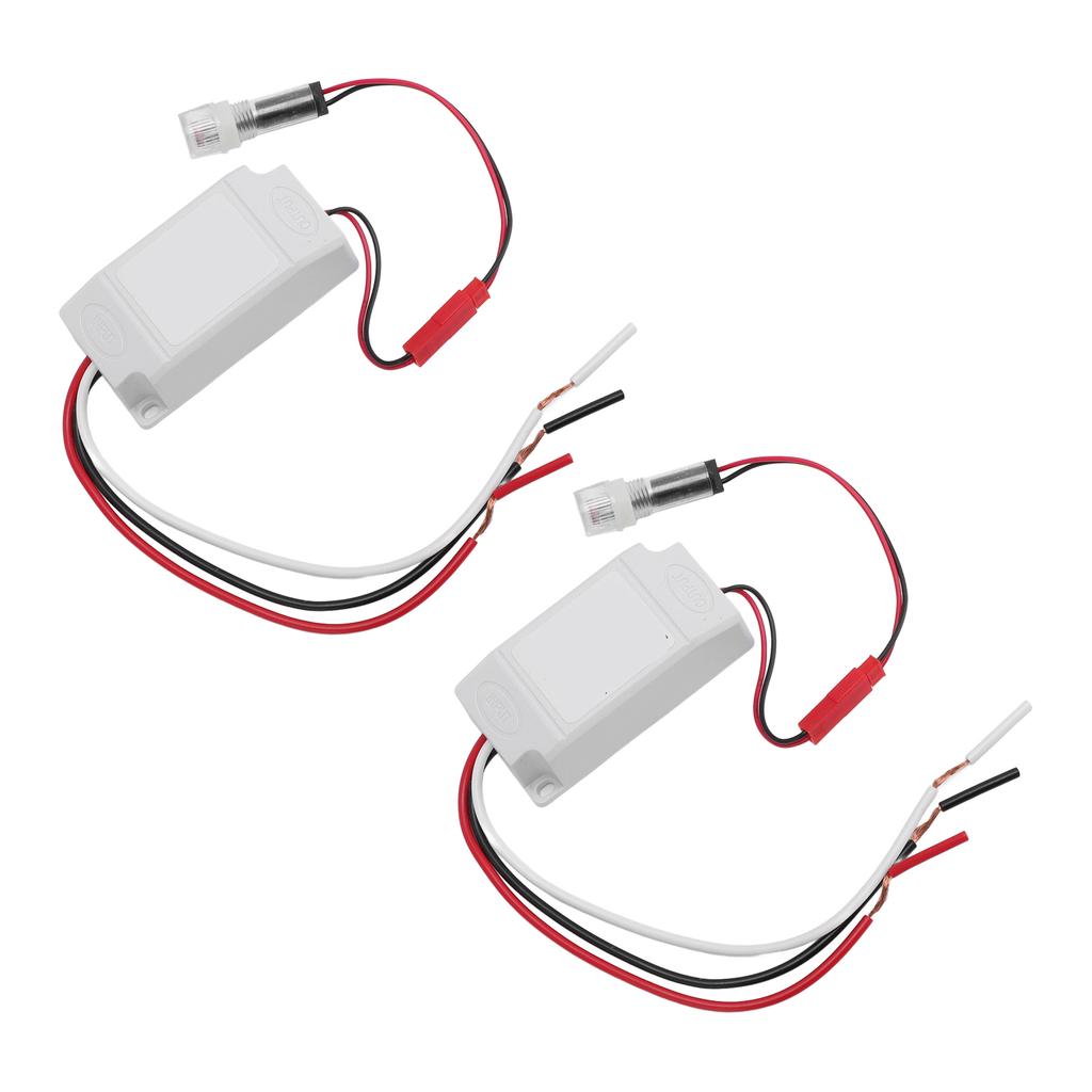 2 Pcs Cellule Photoélectrique Interrupteur Sensible à la Lumière Capteur Auto Marche Arrêt Crépuscule à l'Aube Capteur Contrôle d'Éclairage Public