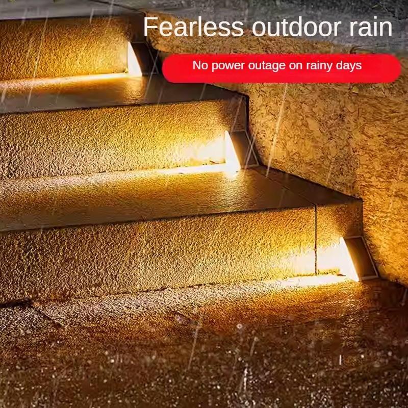 80 * 80 * 55mm Atmosphere decoration Lamp Courtyard Bright  Anti-theft Solar Staircase Lighting Device Outdoor Waterproof Staircase Lights