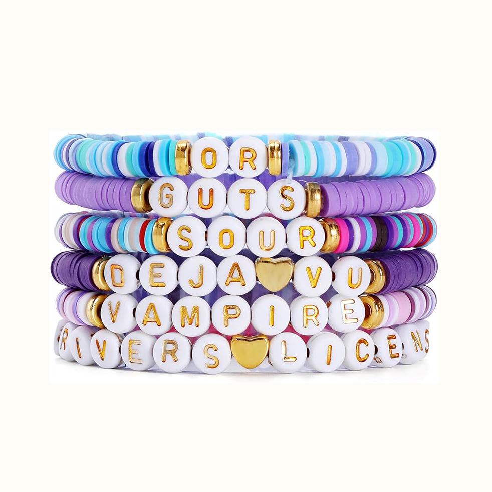 Olivia Rodrigo Lila Ton Fächerarmband-Set