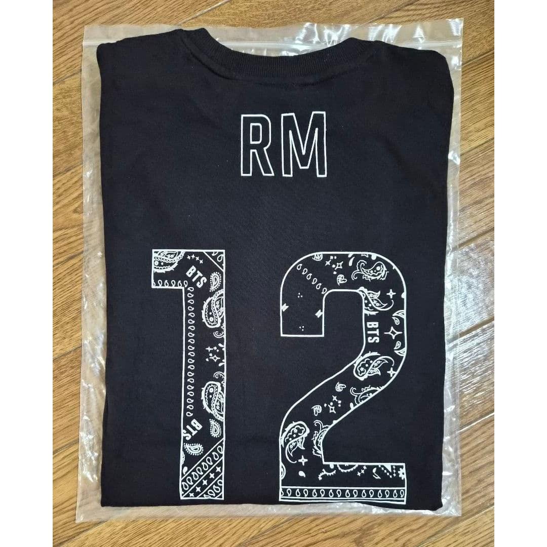 BTS RM 12 Black T-shirt Namjoon 5 Bangtan