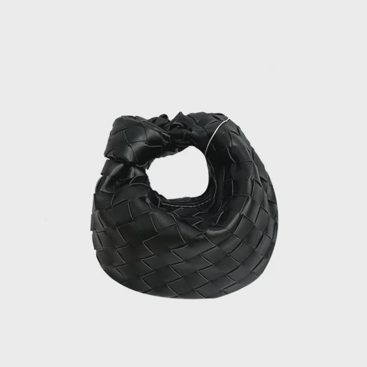 Mini ručně tkané taštičky na knedlíky - Elegantní ruční taštičky s uzlem croissant pro ženy