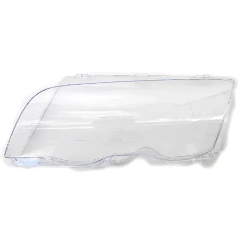 1Pcs/1 Pair Car Headlight Cover For BMW E46 4 Door 3-Series 1998-2001 Lampshade Bright Shell Head Lamp Lens Covers