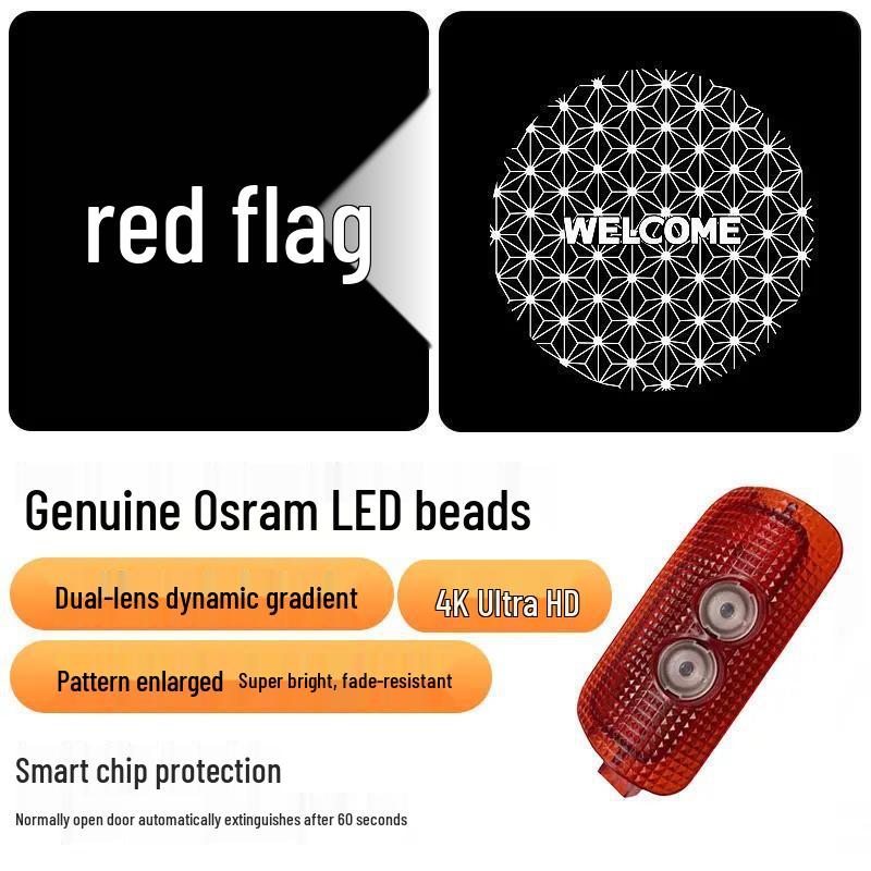 Dynamic Welcome Light for 2023-2025 Hongqi H5/H6/H7 Car Door Projection Interior Decoration