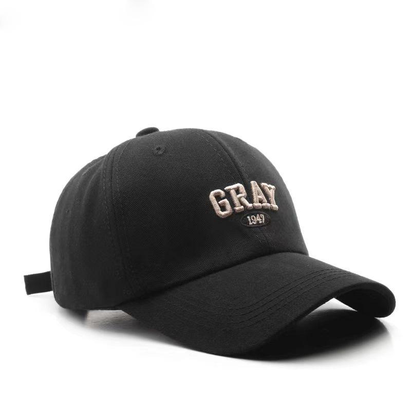 

Korean Style Beige Women s Baseball Cap: Wide Brim, Deep Crown, Large Fit, Face-Flattering Design. чорний