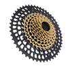 12 Speed Bicycle Cassette 11 to 50T Aluminum Steel Lightweight Bike Cassette Sprocket for Mountain Bikes Black Gold
