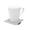 STYLE Decor Reversible Stylish Set of Nordic Solid W3003020 Coasters, Fabric, Washable, 4, Style, Gray,