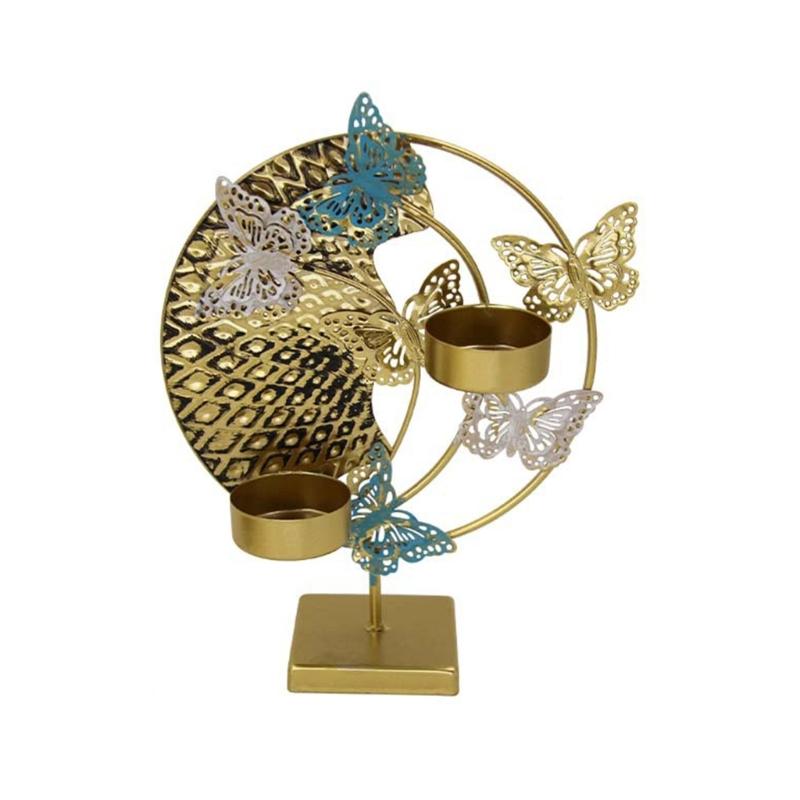 

Iron Candle Holder Elegant Butterfly Candle Stand Candlestick Holder for Wedding Dining Tables Decorations