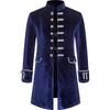 2021 Christmas Men's Steampunk Velvet Coat with Stand Collar