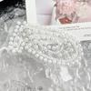 White Mesh Yarn Bead-To-Flower Cloth Sticker Clothing Neckline Decoration Luggage Shirt Top Accessories Cloth Sticker Accessories