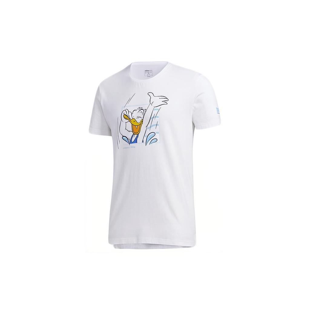 Adidas Neo Donald Duck Grafisk Rettskåret Kort Ermet Rundhals T-skjorte Unisex Topper Hvit GJ5642