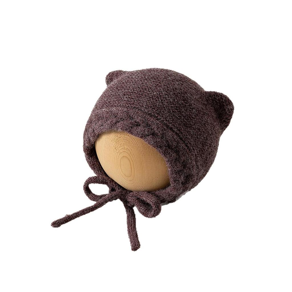 Bonnet Tricoté en Laine avec Protection des Oreilles pour Nouveau-nés - Pull Chaud d'Hiver pour Garçons et Filles
