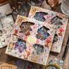 100 Sheets Vintage Butterfly Waterproof PET Journal Stickers, Self-Adhesive Reusable Shimmery Irregular Shaped Decals Stationery