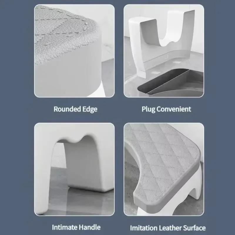 Portable Toilet Stool Waterproof Non-slip Shower Seat Home Bathroom Chair Removable Squat Potty Bathroom Furniture Accessories