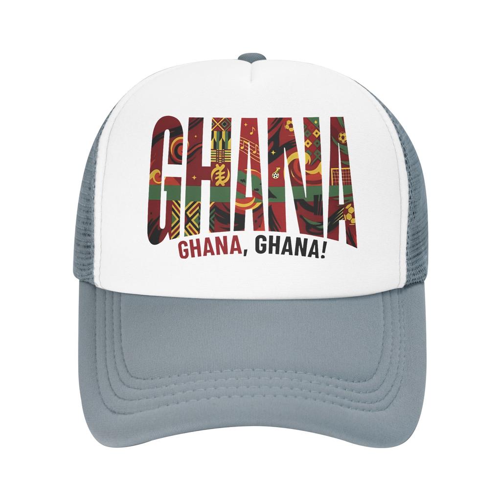 Ghana National Team  Sun Hats  Yk Cute Unisex Adult Mesh Trucker Hat Wholesale Custom Logo Hunting Camping Baseball Caps Gift
