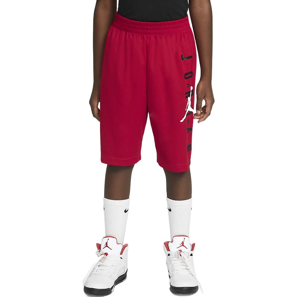 Jordan Kids Logo Print Straight-Leg Shorts Kids Bottoms Gym-Red CW1500-687