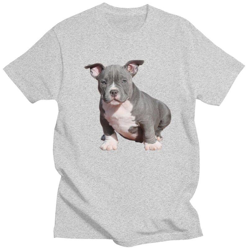 Custom American Pit Bull Terrier T Shirt Men Pure Cotton Tshirt Tees Streetwear Tshirts