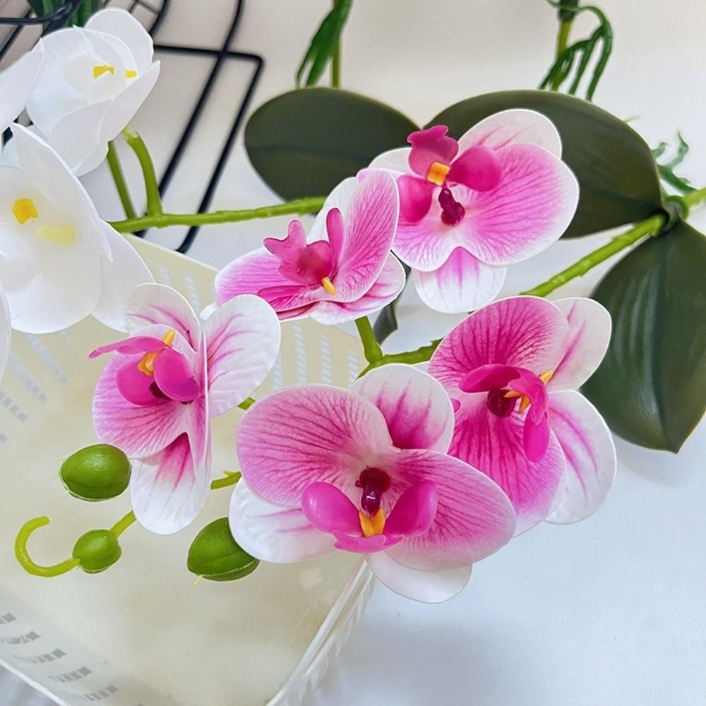 37cm Simulated Artificial Butterfly Orchid Bouquet 3D Fake Flowers Home Room Decor
