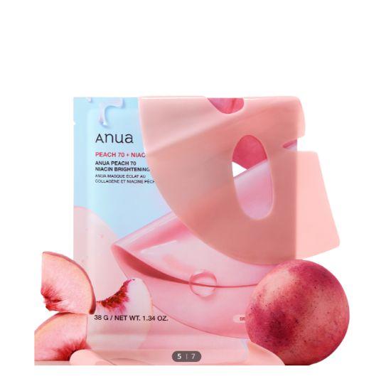 

Anua Peach 70 Niacin Collagen Brightening Sheet Mask Hydrating Firming Korean Face Mask Set 4pcs