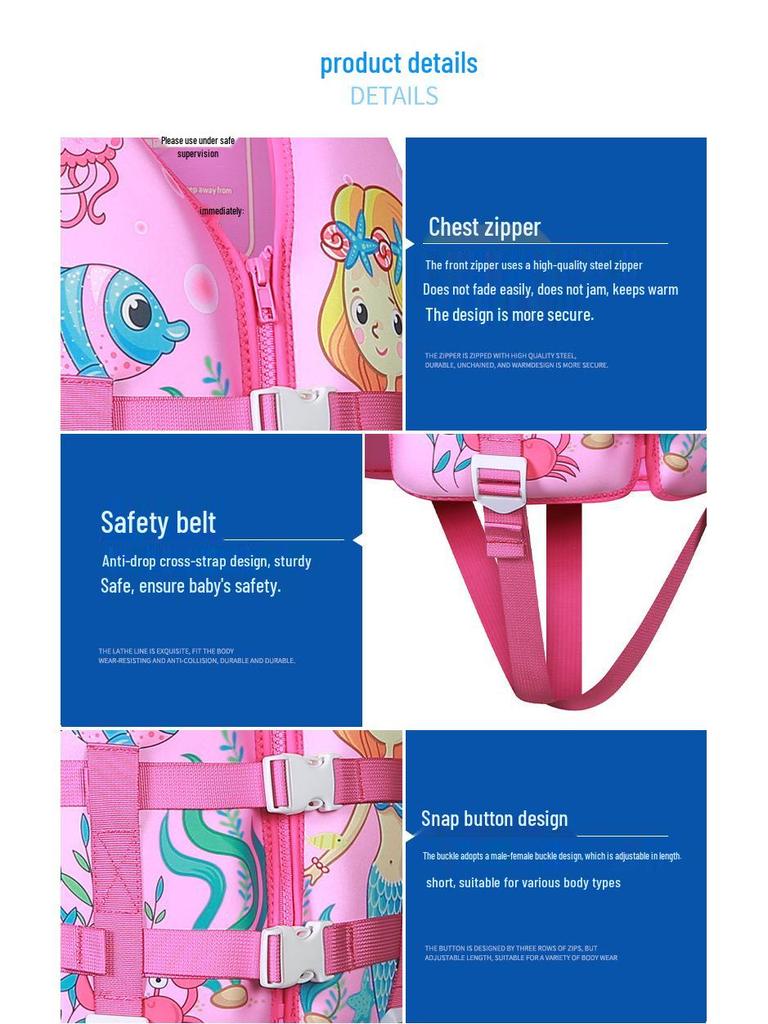 Sbart Children's High Buoyancy Outdoor Life Jacket for Beach and Rafting