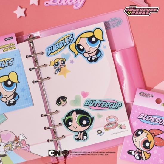 Αυτοκόλλητο κομμάτι Ten by Ten Powerpuff Girls (Blossom/Bubble/Nattercup), μια δημοφιλής φράση στην Κορέα