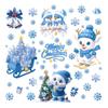 A Set Santa Claus Christmas Window Stickers Winter Snowman Window Decorations  Home Decor