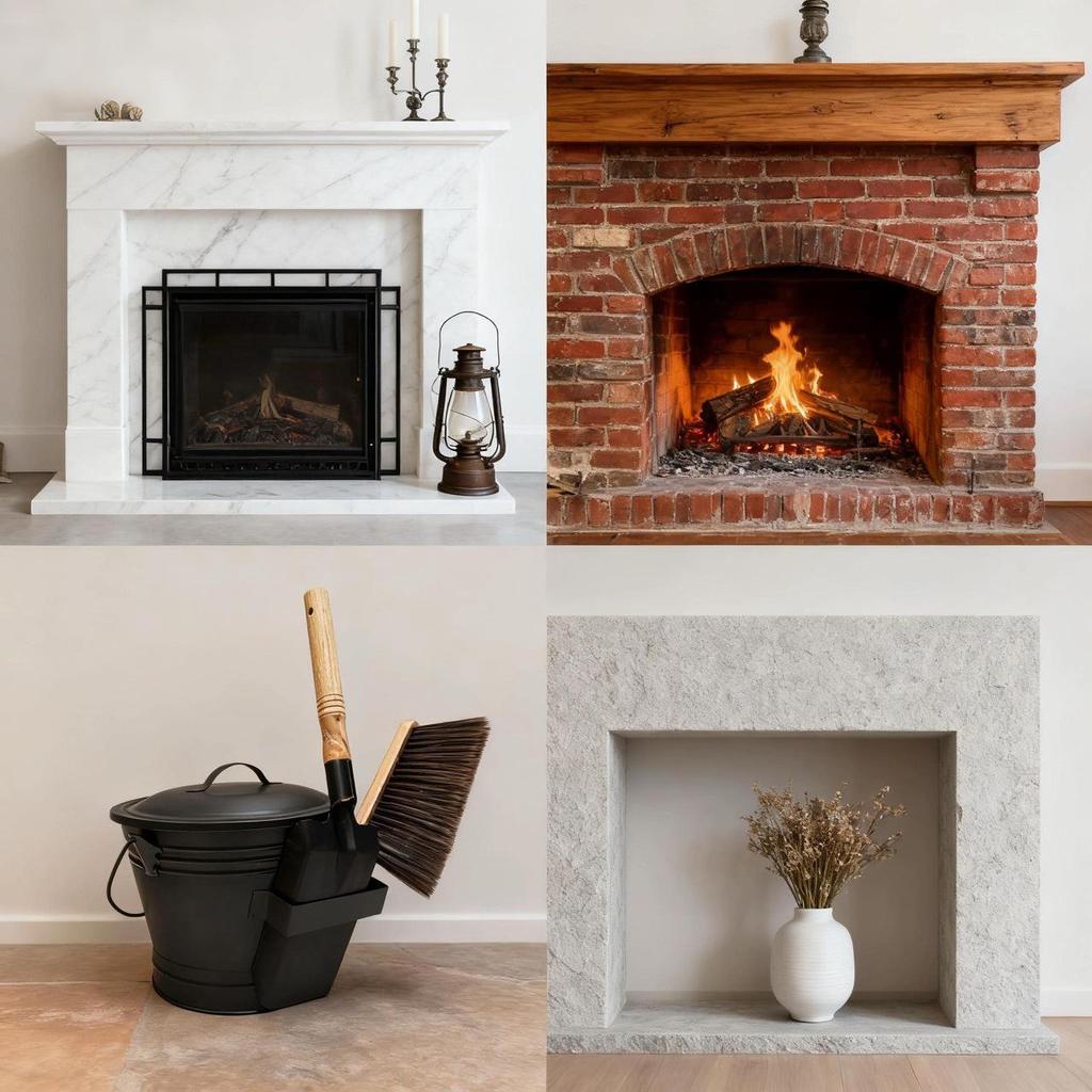 Fireplace Shovel & Ash Bucket 3-Piece Set