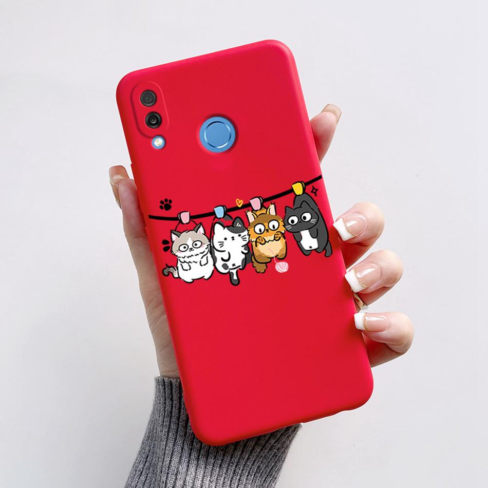 For Honor Play Case COR-L29 Phone Cover Cute Bear Cartoon Frog Soft Silicone Matte Fundas Coque For Honor Play Shockproof Bumper