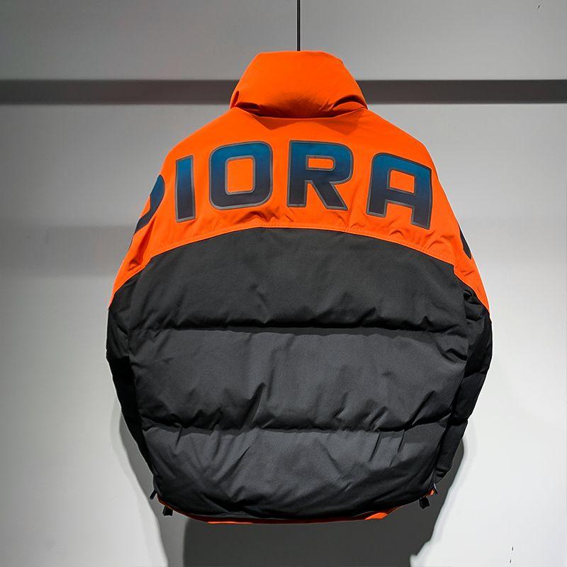 Personalized and Fashionable Men's Spliced Contrasting Color Youth Bread Jacket 2025 Winter New Versatile Parkas Male Clothing