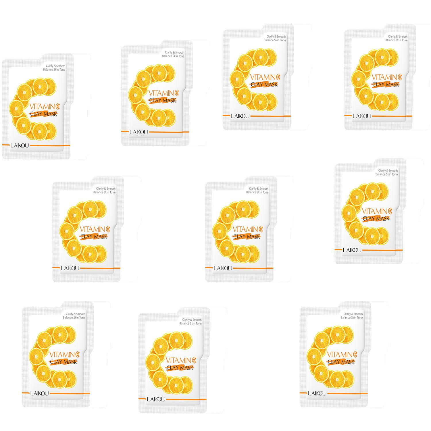 

10 шт/5 шт/1 шт грязевая маска с витамином С - глубоко очищает поры и делает кожу гладкой 10PCS