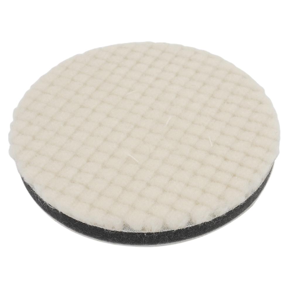 1Pcs 5/6/7 Inch Wool Sponge Polishing Pad Waxing Buffing Pad For Cars Cleaning Polisher Tool Bendable And Washable Polishing Pad