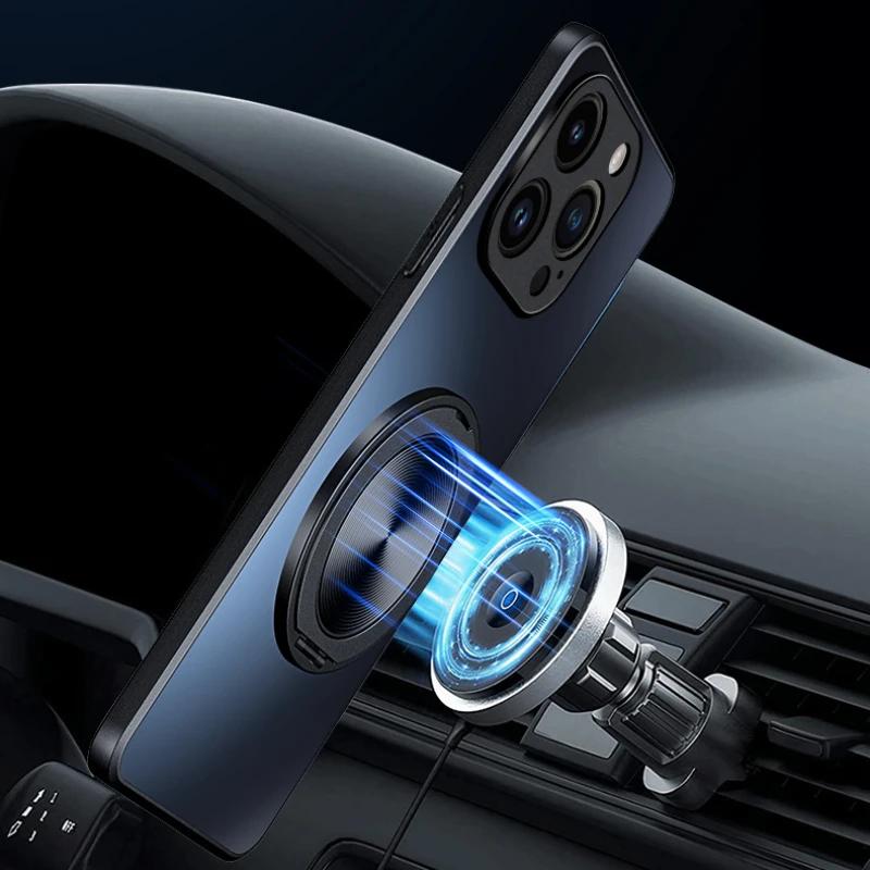 Magnetické pouzdro pro Honor 400 Pro Matné Nárazuvzdorné 360° Otočný Kroužkový Držák Kryt pro Honor 400 Lite ABR-NX1 Tvrdý Nárazník