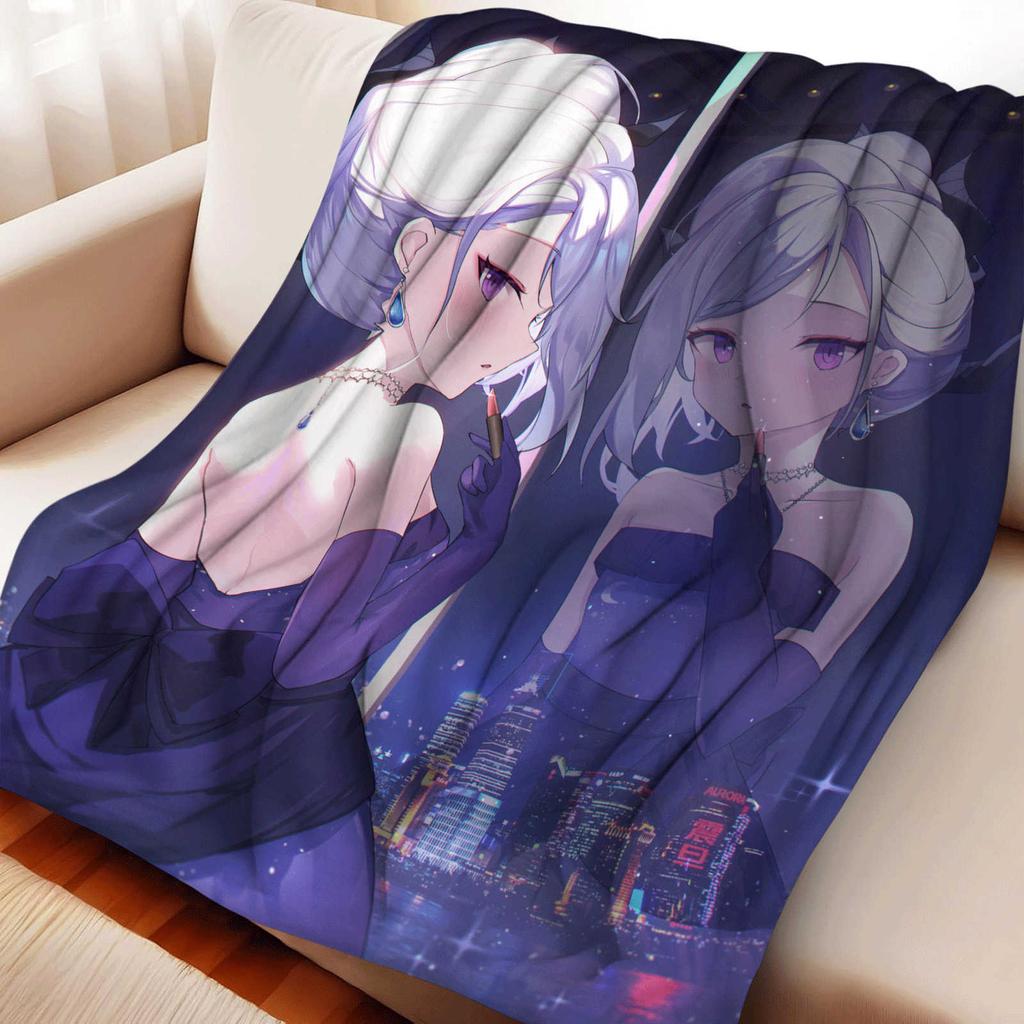 Cartoon Blue Archive Sorasaki Hina Flannel Blanket Cover Warm Soft Anime Blanket Multifunctional Decor Home Universal Blanket