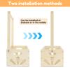 Wood Storage Crate Baby Toys Clothing Organizer Box Children Portable Basket Long Handle Sturdy