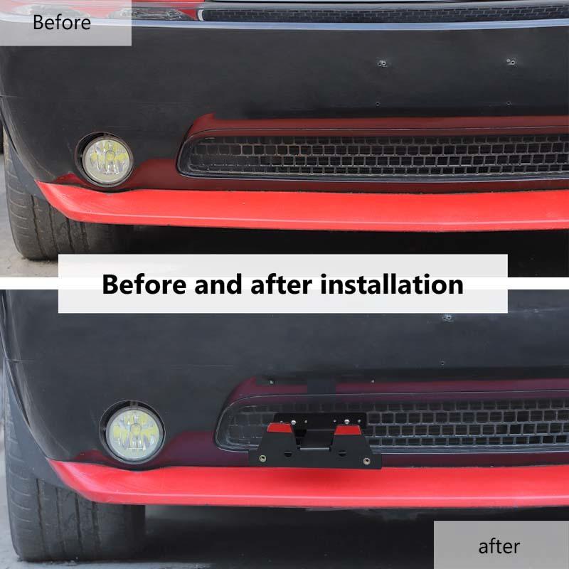 Car Metal Front License Plate Holder Bracket  Fit For Dodge Challenger 2009-2014 Exterior Accessories