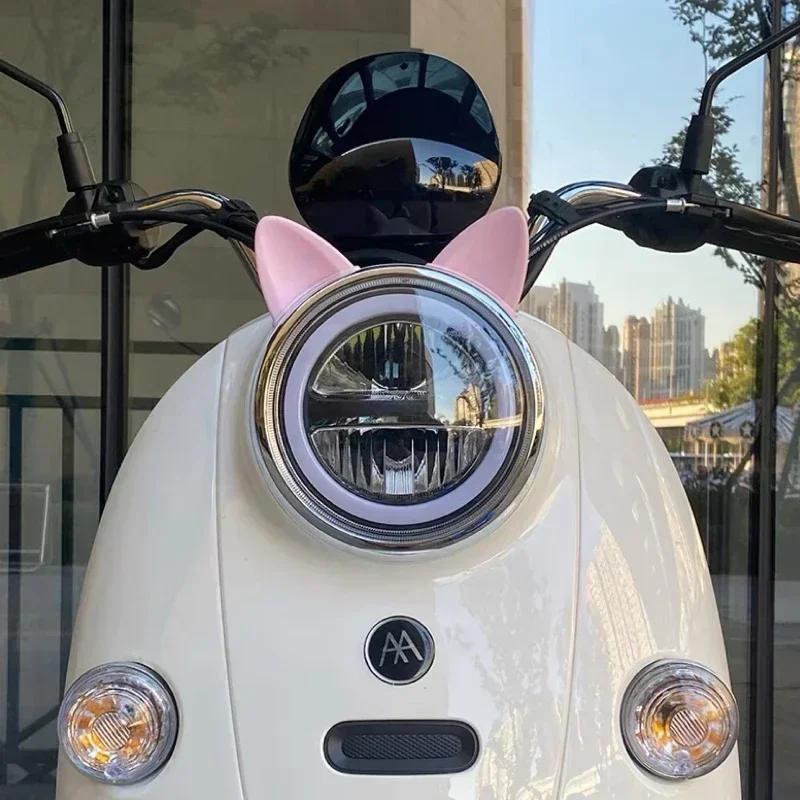2Pcs Cat Ears Helmet Decoration Motorcycle Electric Stickers Decor Cute Multicolor Motorcycle Helmets Accessories Universal