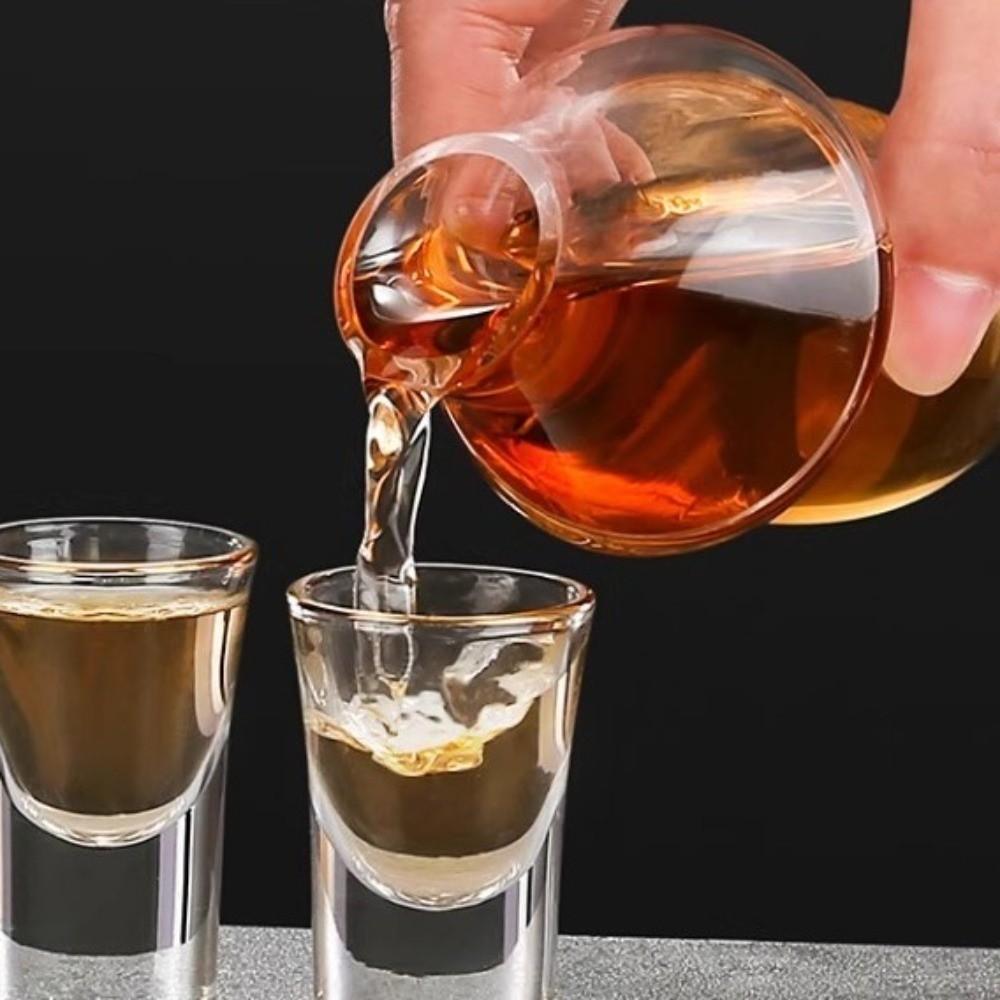 Transparent Wine Cooler Glass Wine Dispenser Cooling Sake Cup Wine Warmer Home