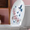 Watercolor Flower Bird Toilet Bathroom Toilet with Home Beautification Stickers Self-adhesive