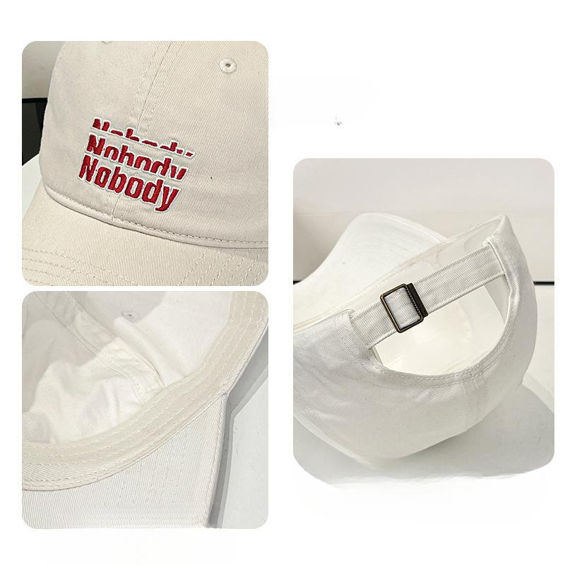 Face showing Small Hat for Women In Summer Korean Version Letter Embroidery Fashion Baseball Cap Spring and Autumn Sun Protection Baseball Cap Men
